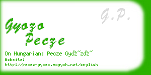 gyozo pecze business card